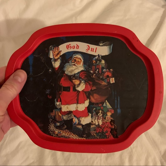 Swedish Small Christmas Metal Tray / God Jul Tray. - Picture 10 of 13